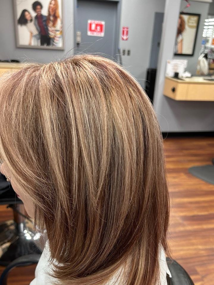 Hair after a color change, seen from behind